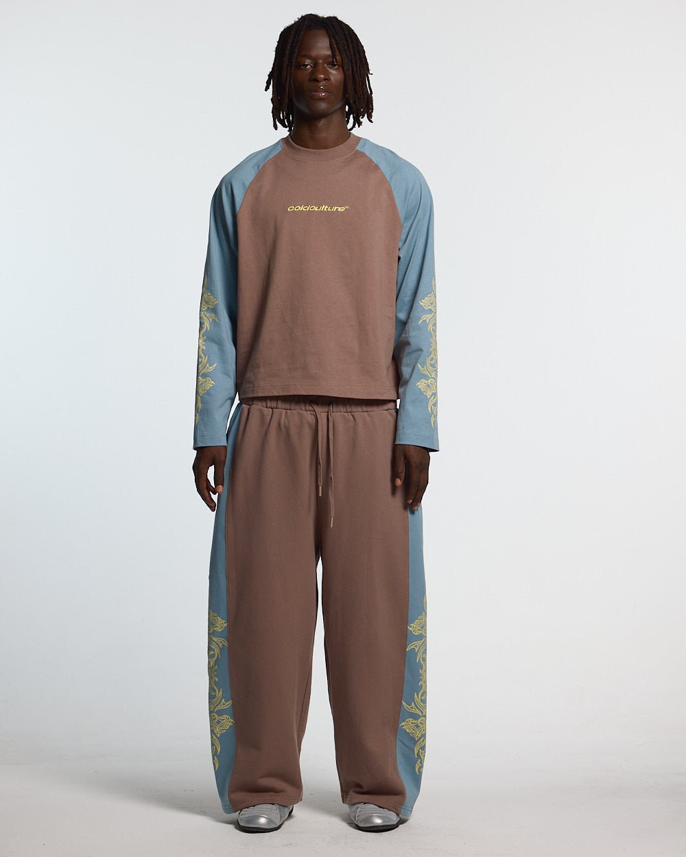 TRIBAL-SWEATPANTS BROWN & BLUE