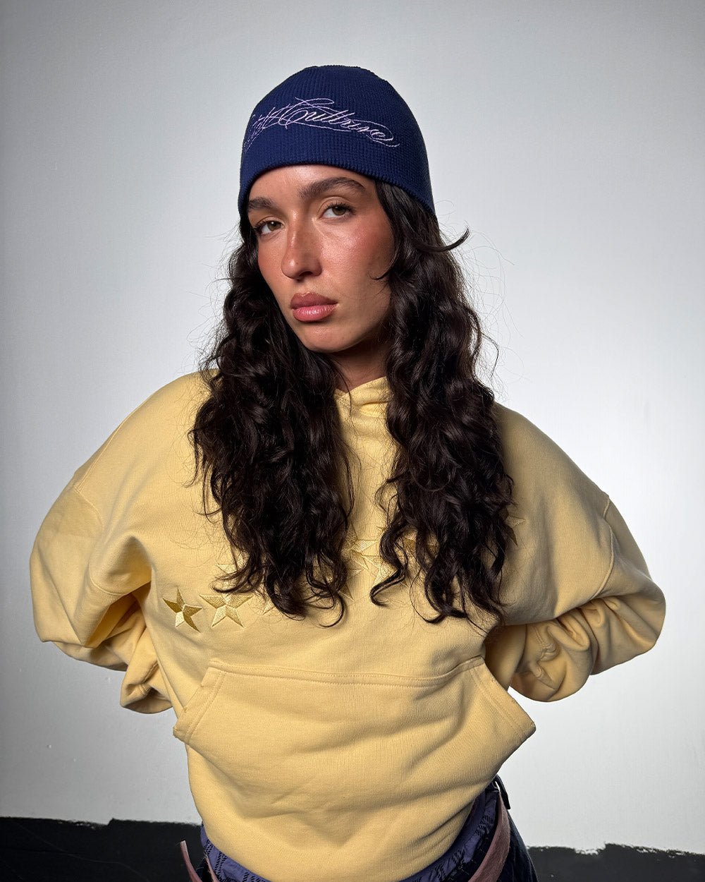 WAFFLE BEANIE BLAU