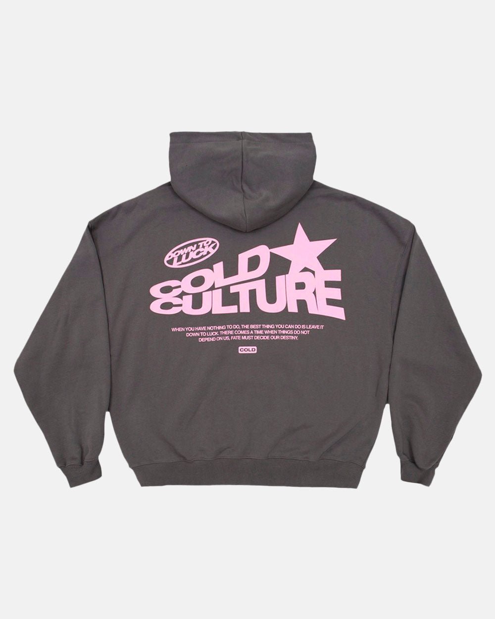 DOWN TO LUCK HOODIE SMOKY GREY