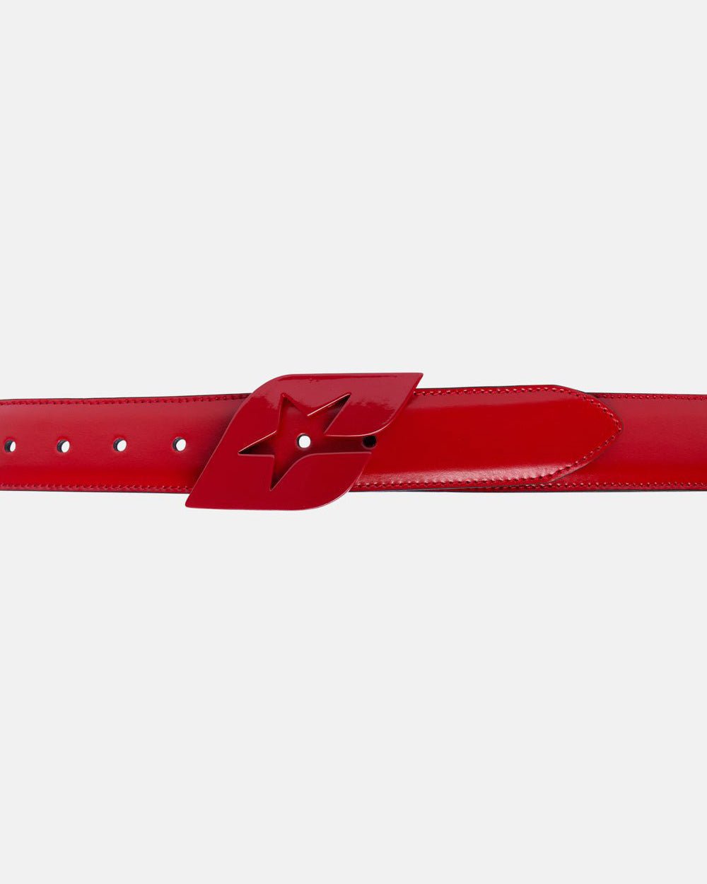 C STAR LEDERGÜRTEL ROT