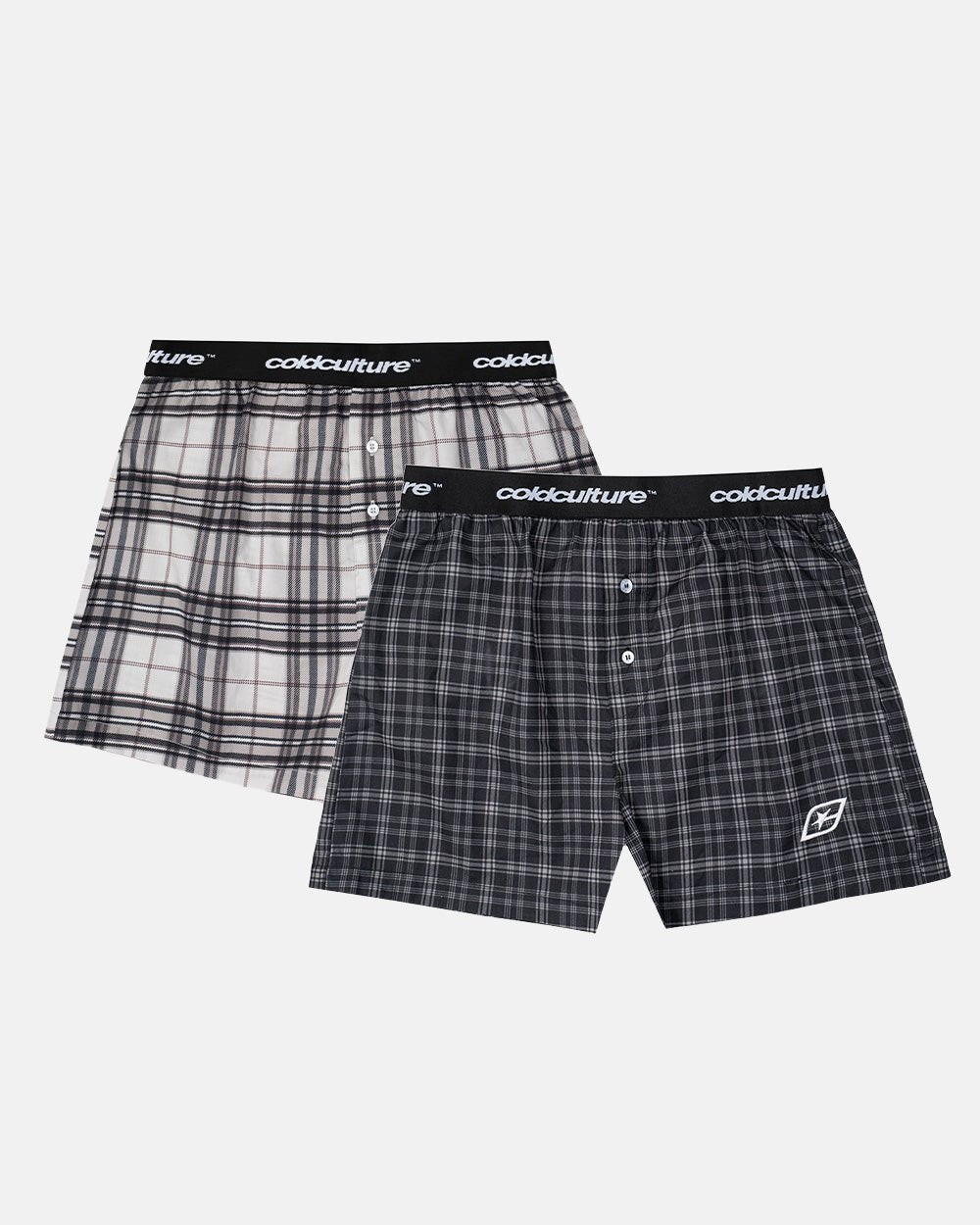 MIDNIGHT BOXER PACK SCHWARZ KARO