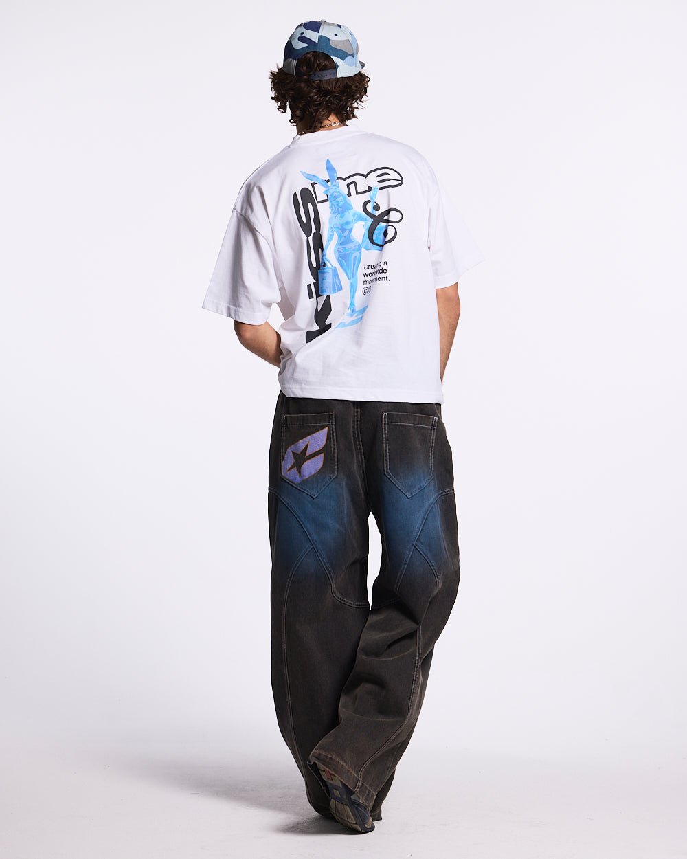 KISS THE BUNNY TEE WEIß