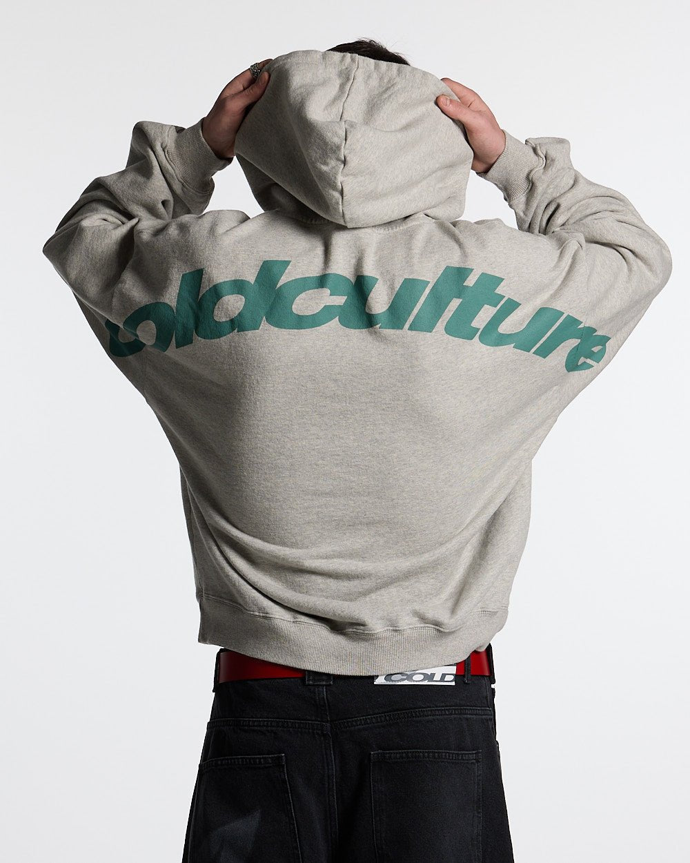 GEBOGENES HOODY ASH GREY