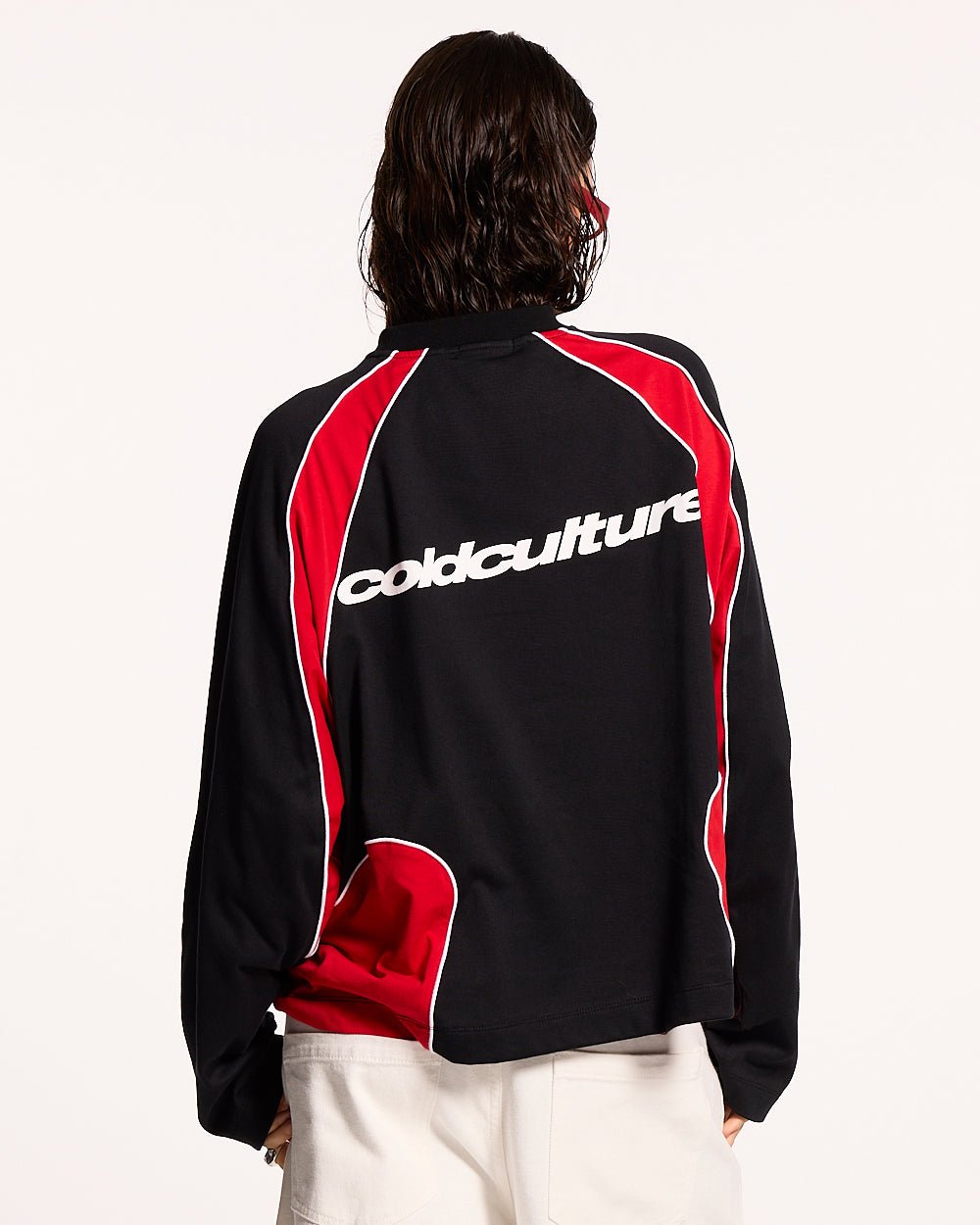 SLIDER LONGSLEEVE TEE SCHWARZ & ROT