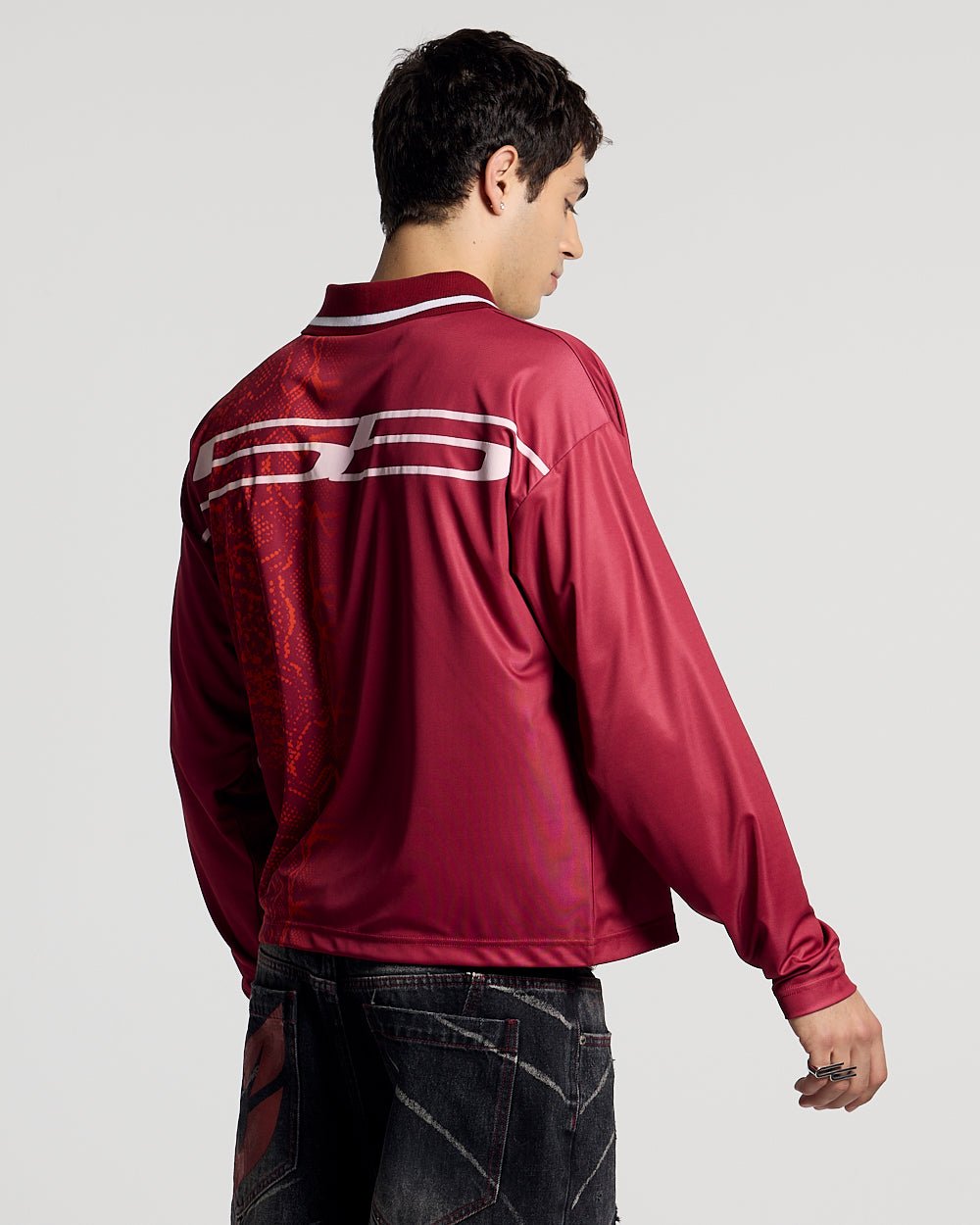 MAMBA SNAKE LONGSLEEVE POLO ROT
