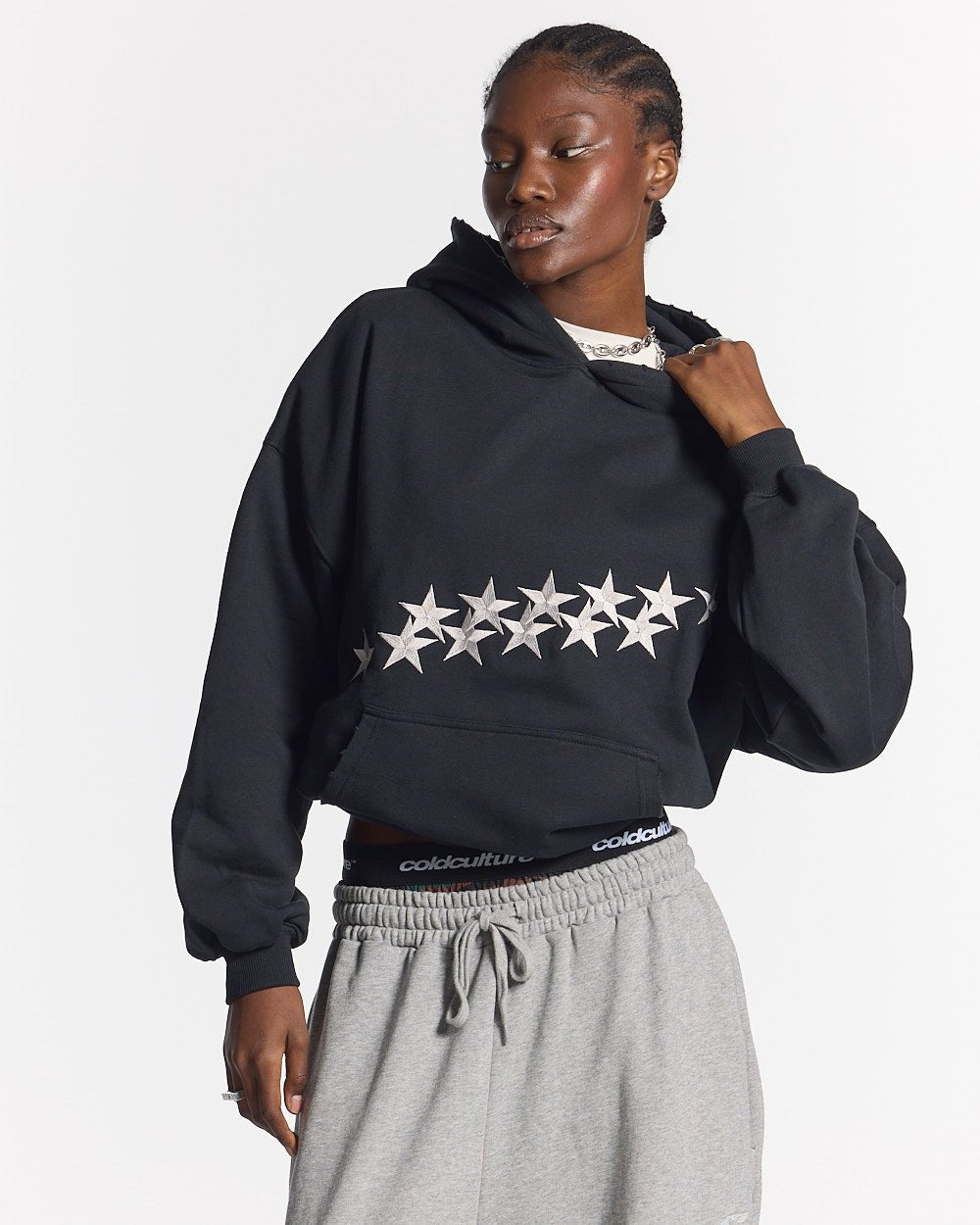 STARS HOODIE SCHWARZ