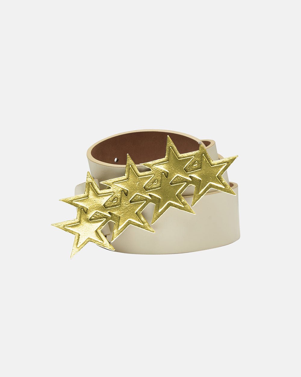 STARS LEDERGÜRTEL CREME