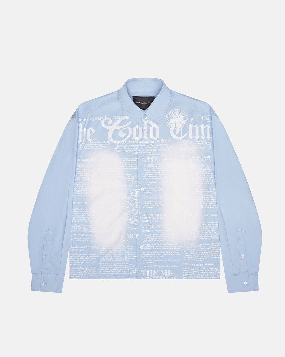 ZEITUNG LANGARM-SHIRT BABY BLAU