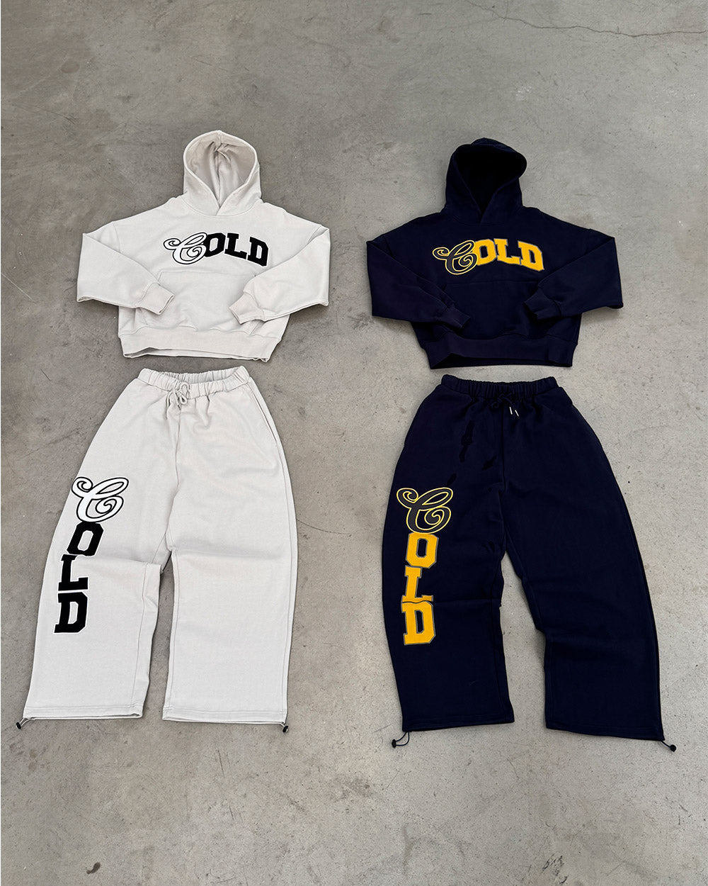 VARSITY HOODIE IVORY GREY