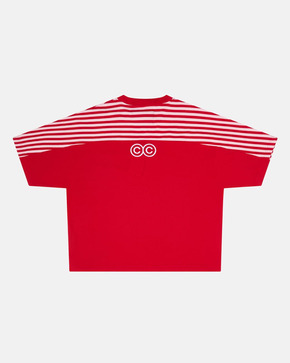 LOLLY HALF STRIPES TEE PINK UND ROT