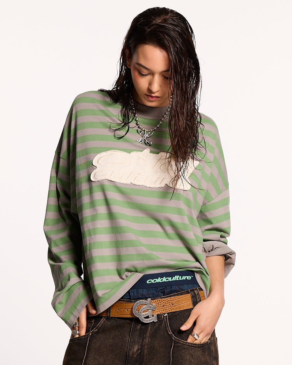 PARDON ME LONGSLEEVE GRÜN & GRAU
