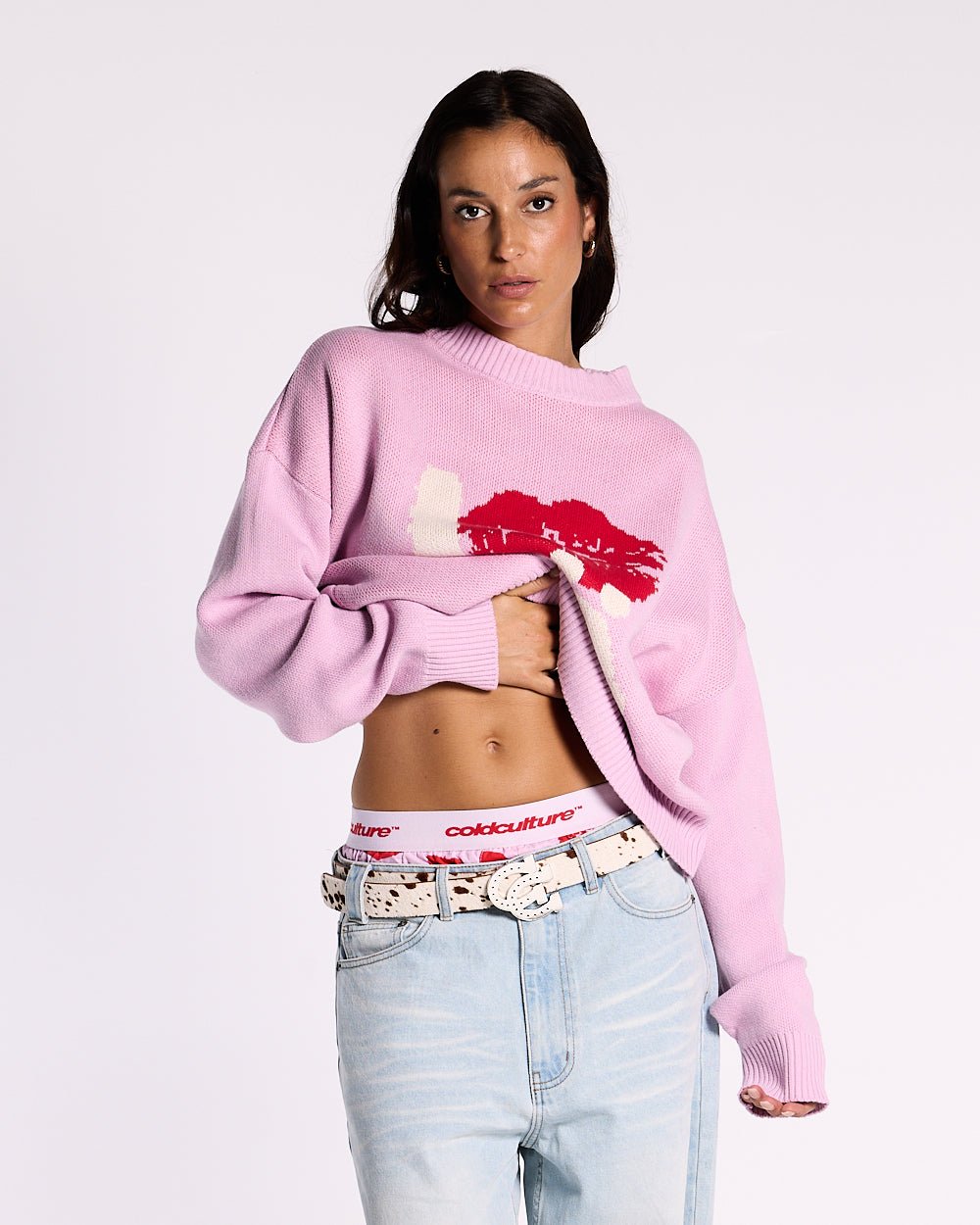 KISSES AND DOLLAR STRICK PINK