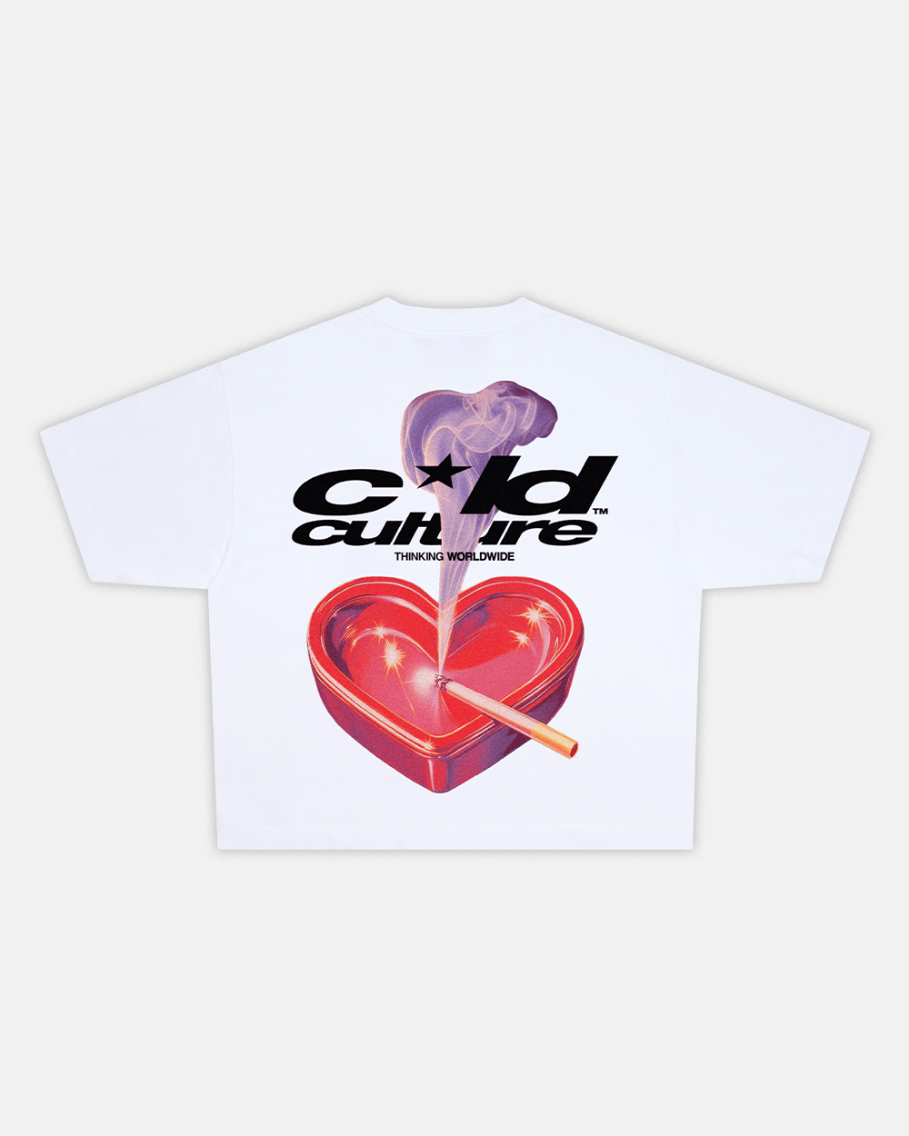 HERZ ASHTRAY TEE WEISS