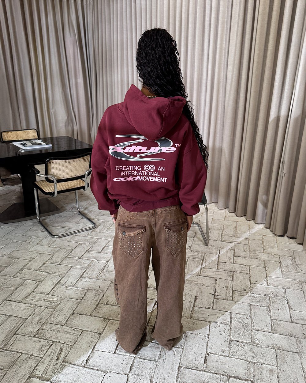 DYNAMISCHER HOODIE BURGUNDY