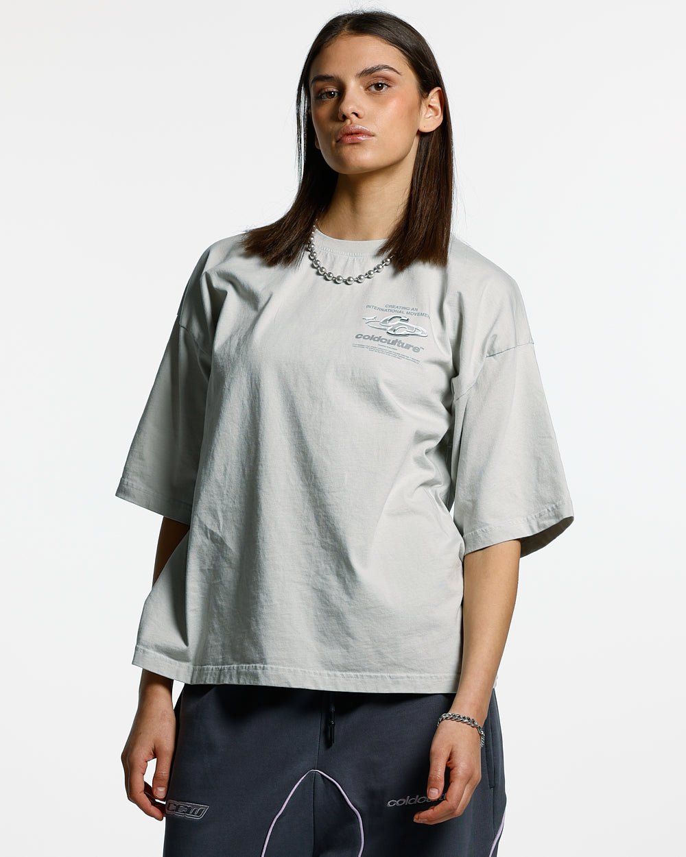 GLANZENDER TEE LIGHT GREY