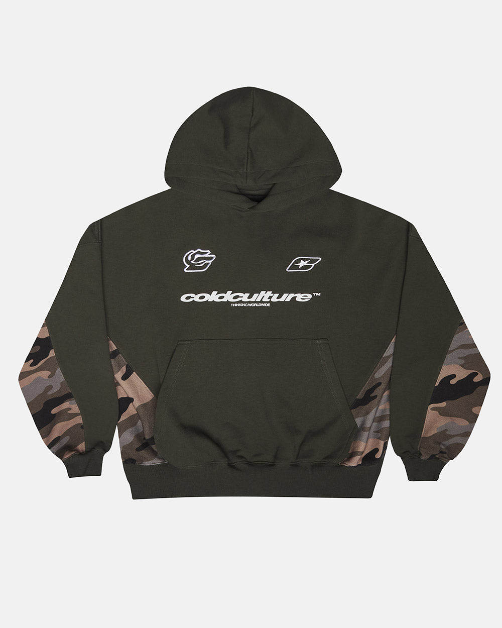 RACING CAMO HOODIE DUNKELGRÜN