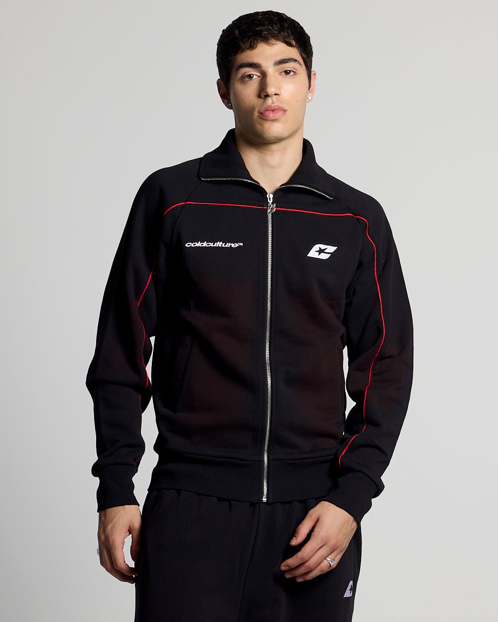 SAVAGE WASHED JACKET SCHWARZ & ROT