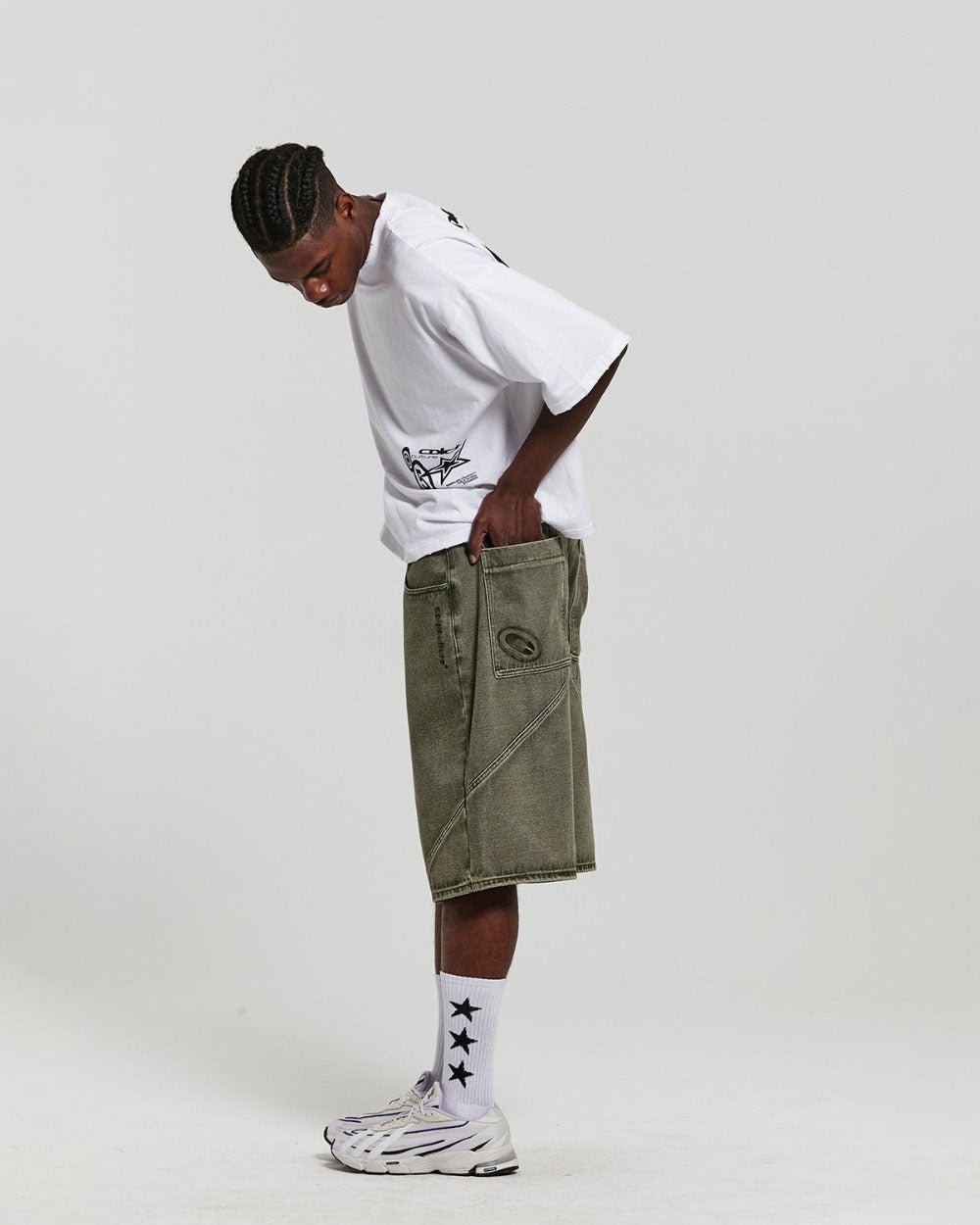 ASSEMBLY V2 SHORTS ACID GREEN DENIM