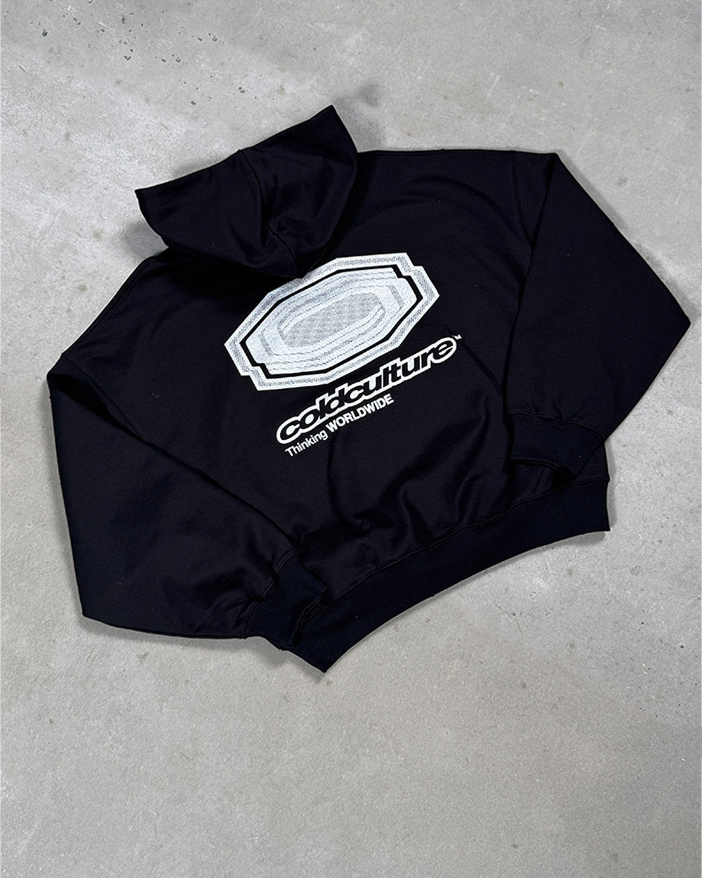 GLITTER HOODIE SCHWARZ