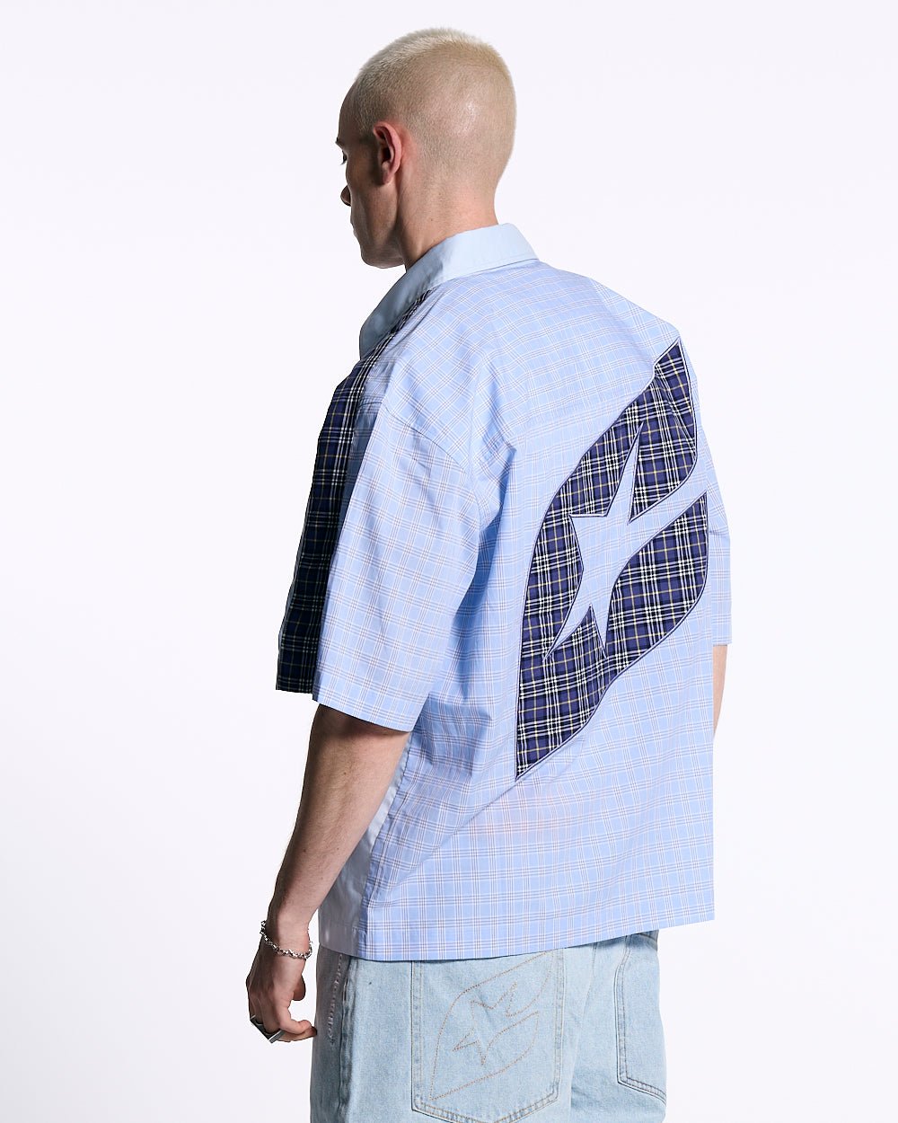 DOPPEL TARTAN HEMD LEICHT BLAU