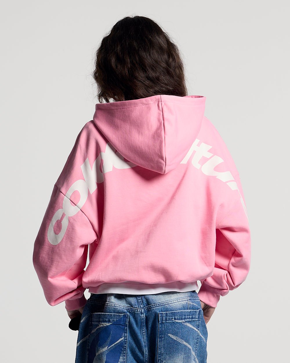 GEBOGENER HOODIE PINK