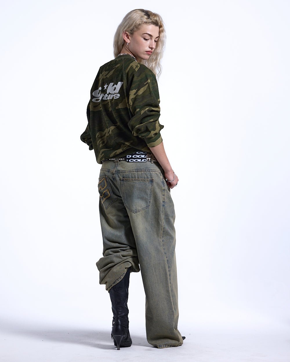 CAMO THERMAL LANGARM T-SHIRT GRÜN