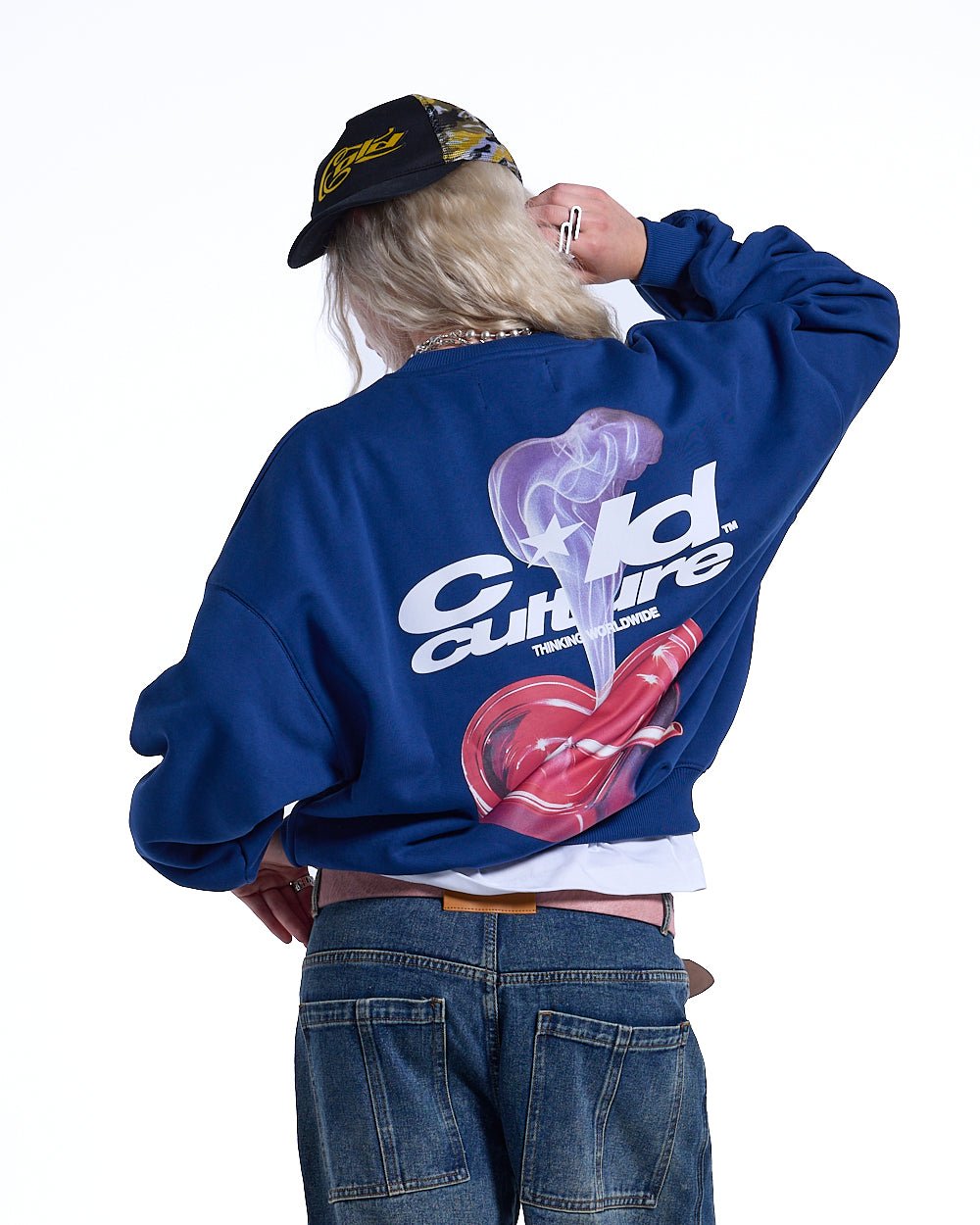HERZ ASHTRAY CREWNECK DUNKELBLAU