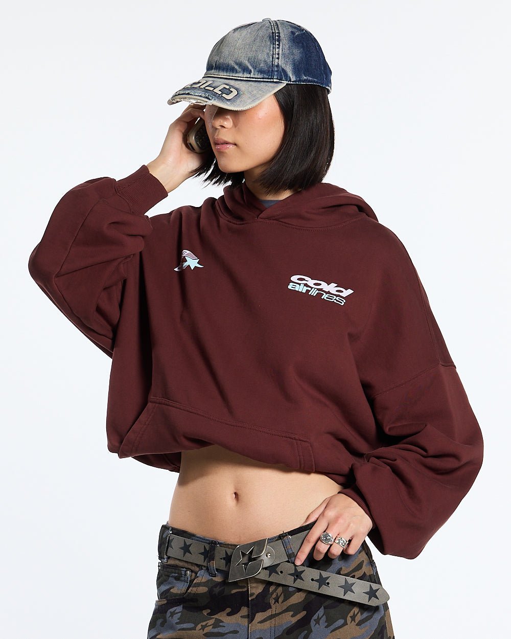 AIRLINES HOODIE BITTER SCHOKOLADE
