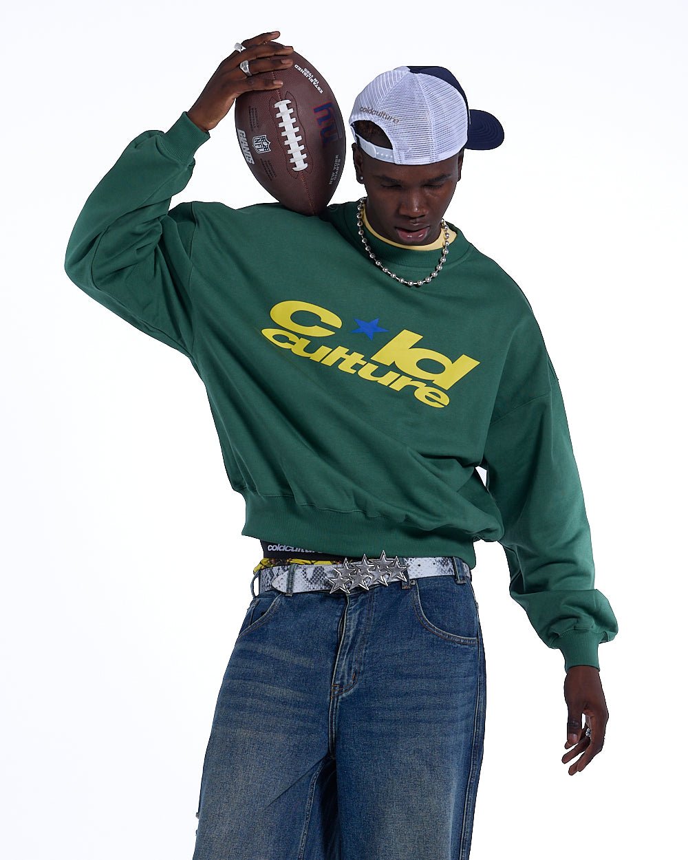 HARPER CREWNECK GRÜN UND GELB