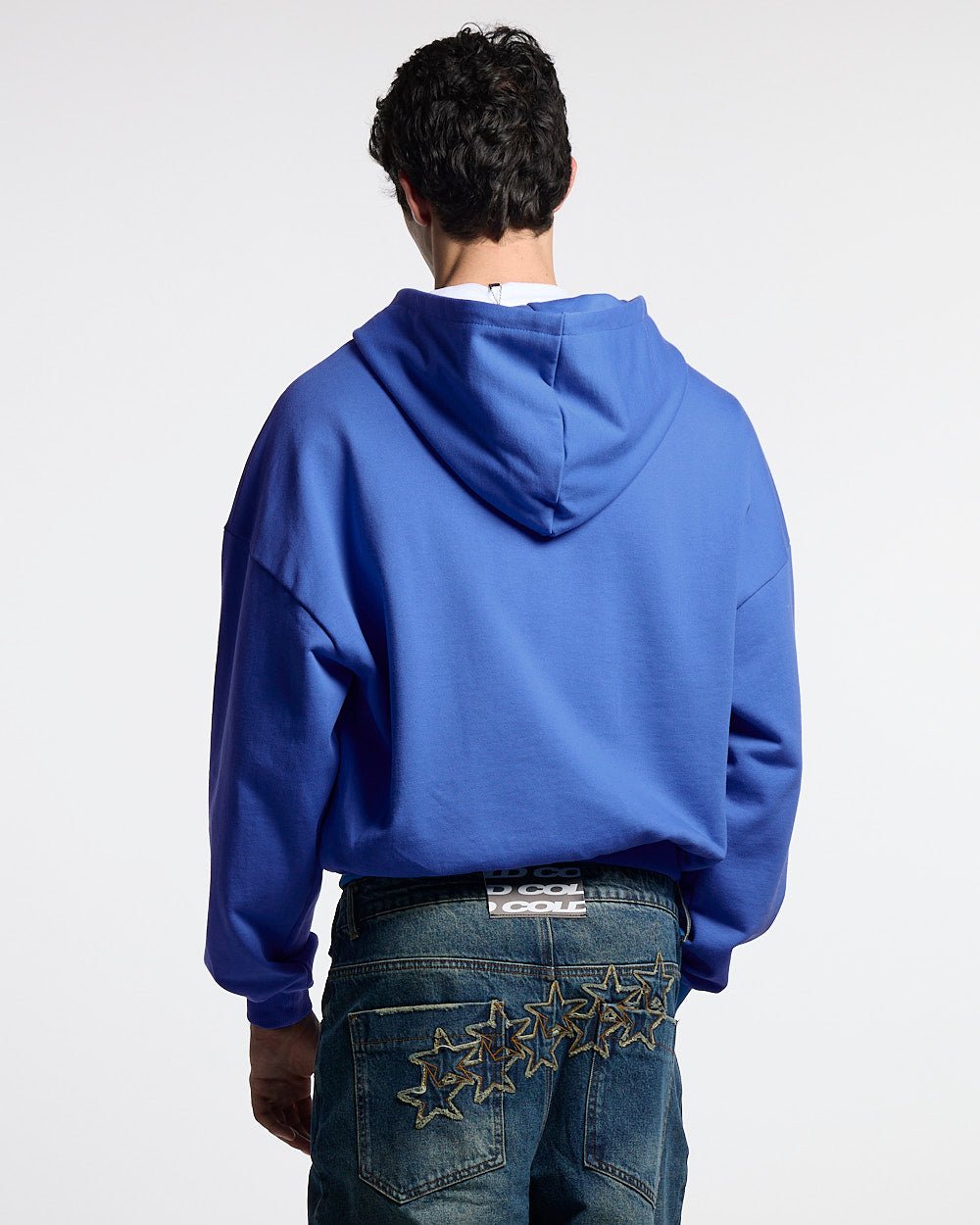 DRIVEN ZIP HOODIE BLAU & WEISS