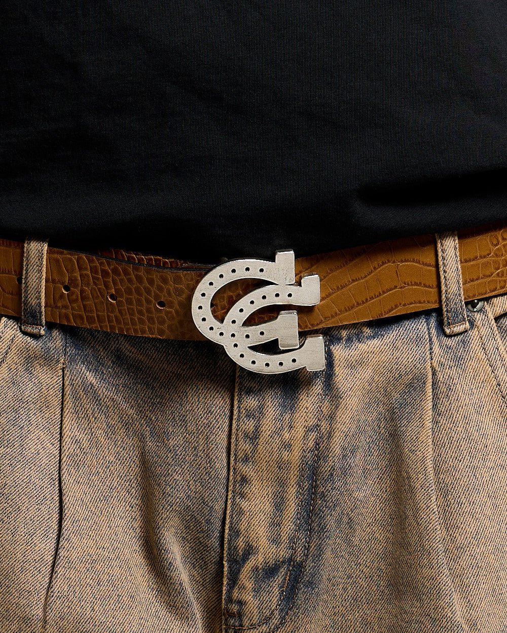 HORSESHOE GÜRTEL TESTA KROKODIL