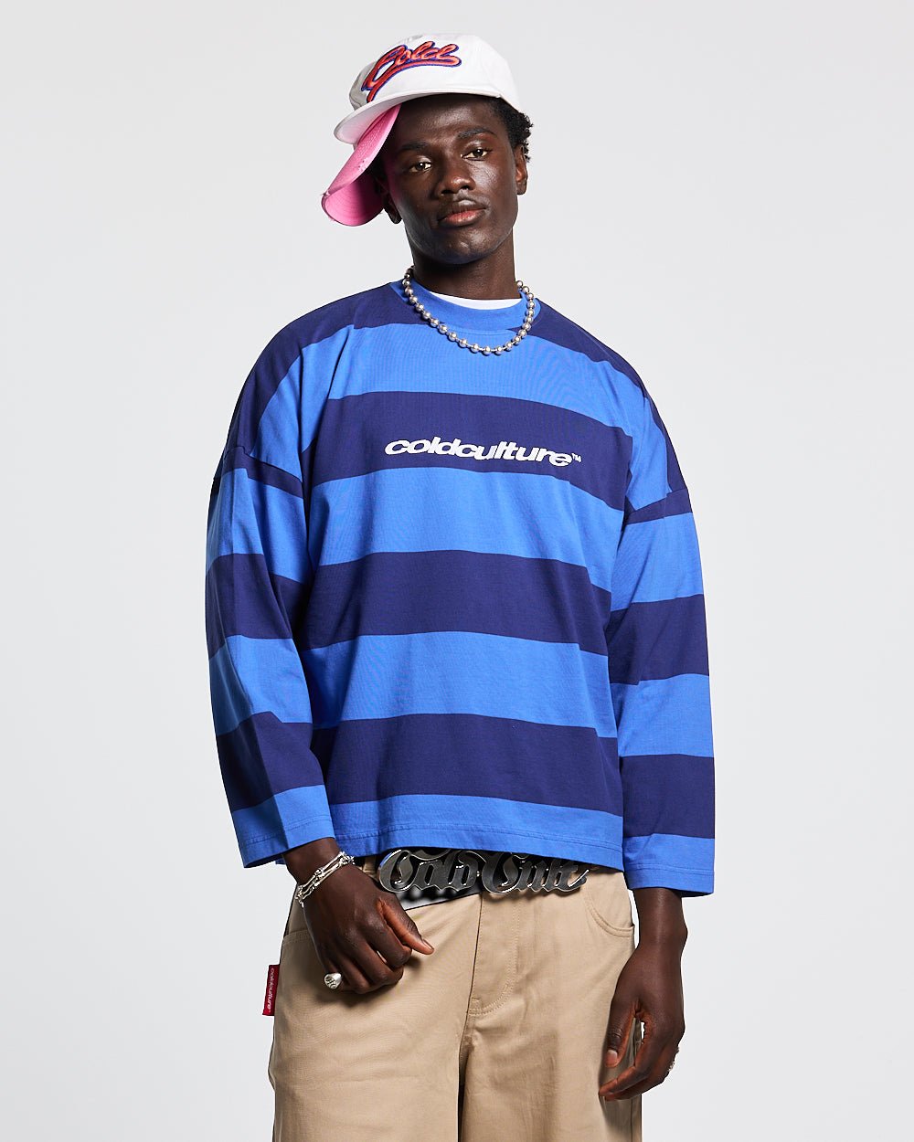 BURNIN STRIPES LANGARM SCHWARZ UND BLAU