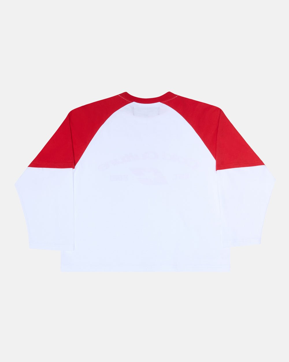 BASEBALL DOPPELÄRM T-SHIRT WEISS/ROT