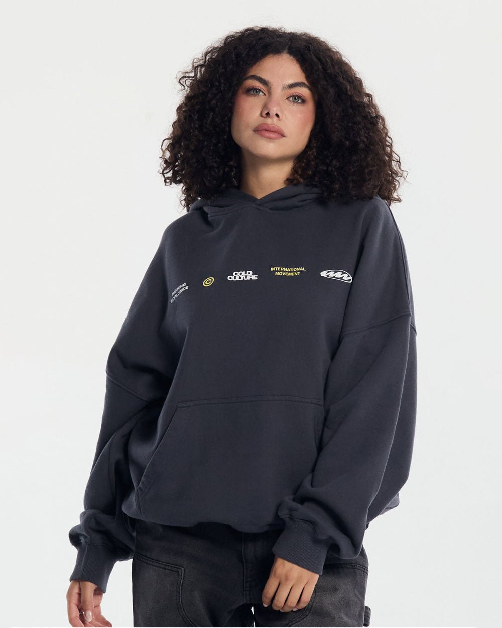 WELTWEITER KREIS HOODIE DUNKELBLAU