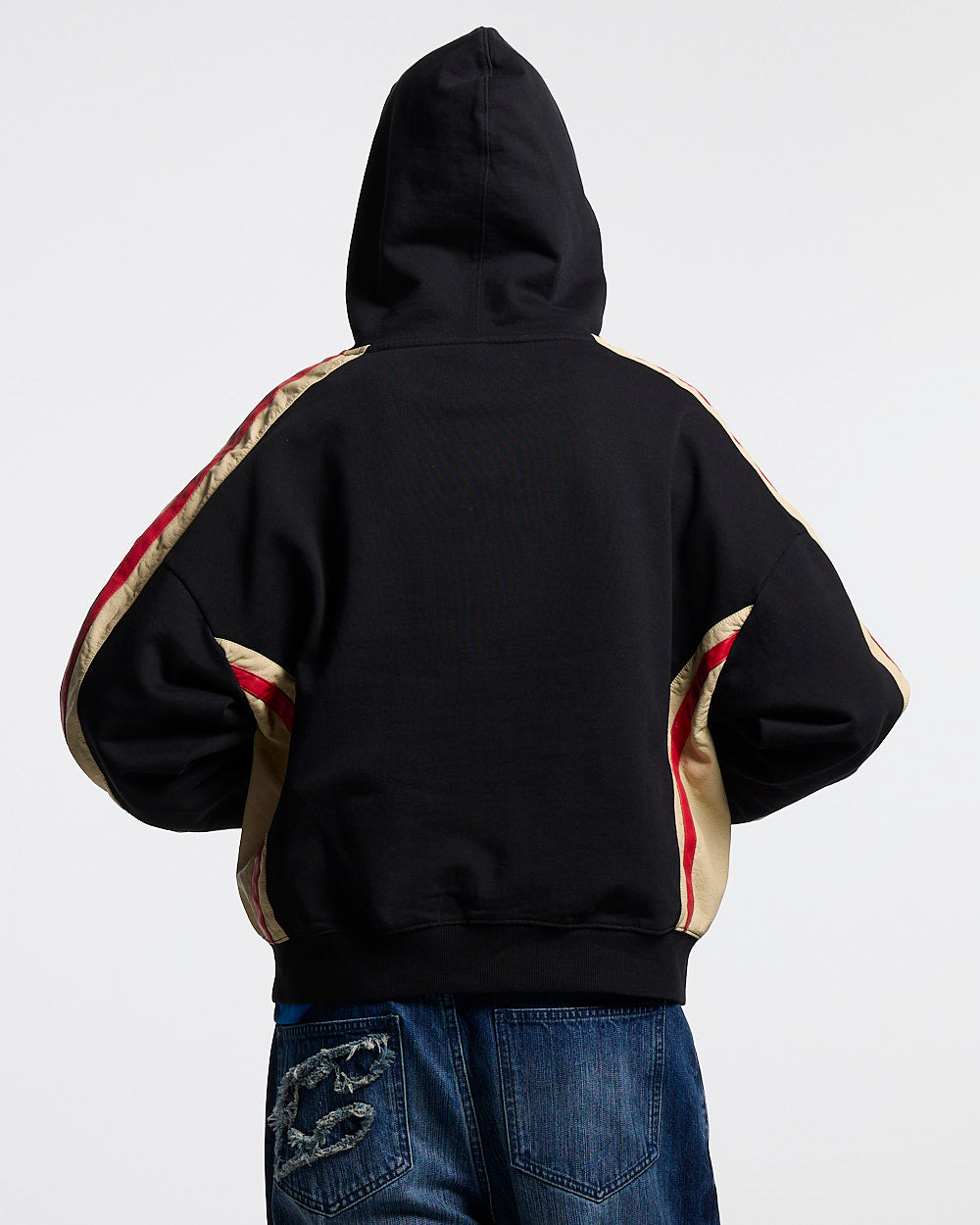 BIKER ZIP HOODIE SCHWARZ
