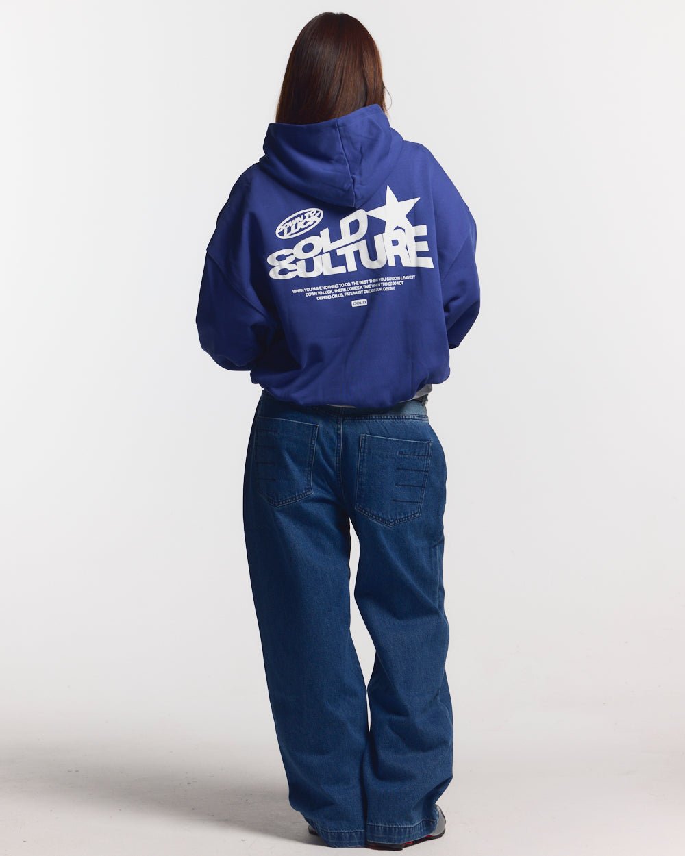 DOWN TO LUCK HOODIE LEUCHTEND BLAU