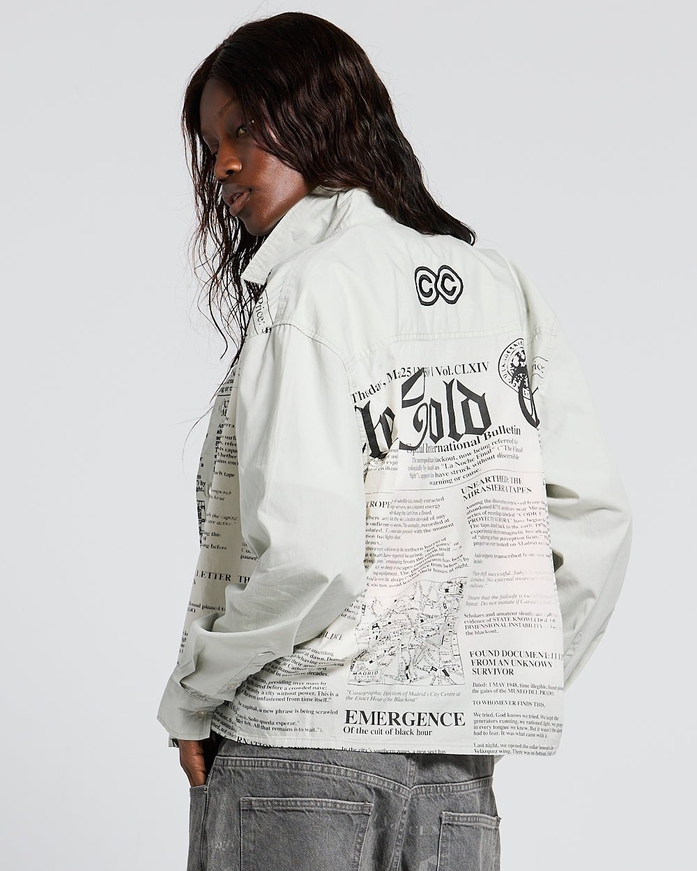 TAGESZEITUNG LANGARM-SHIRT WEIß