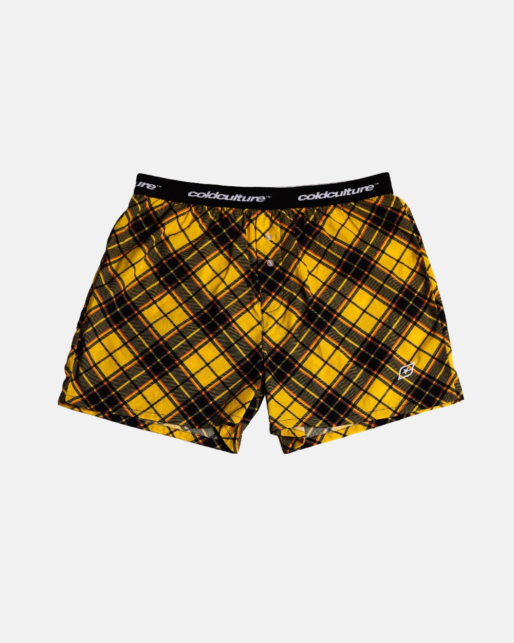 BOXERS SQUARES PACK GELB/CREME TARTAN