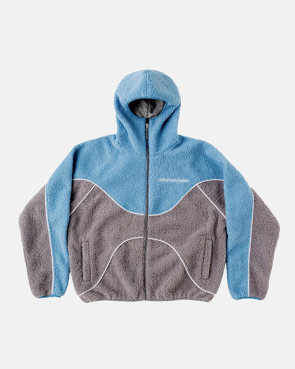 KEIN RISIKO FLEECE JACKE STEINGRAU/STERLINGBLAU