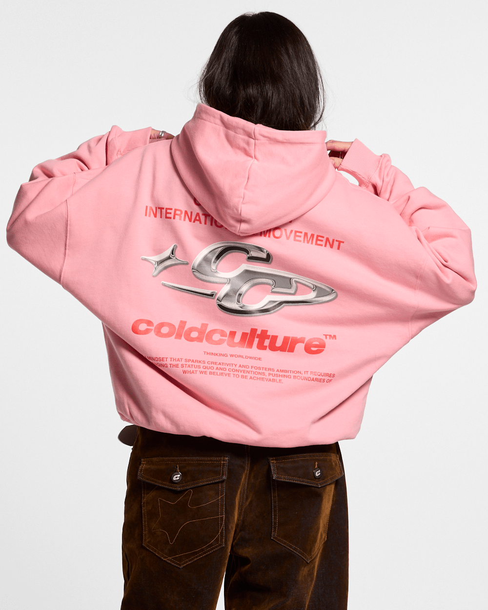 GLÄNZENDER HOODIE PINK