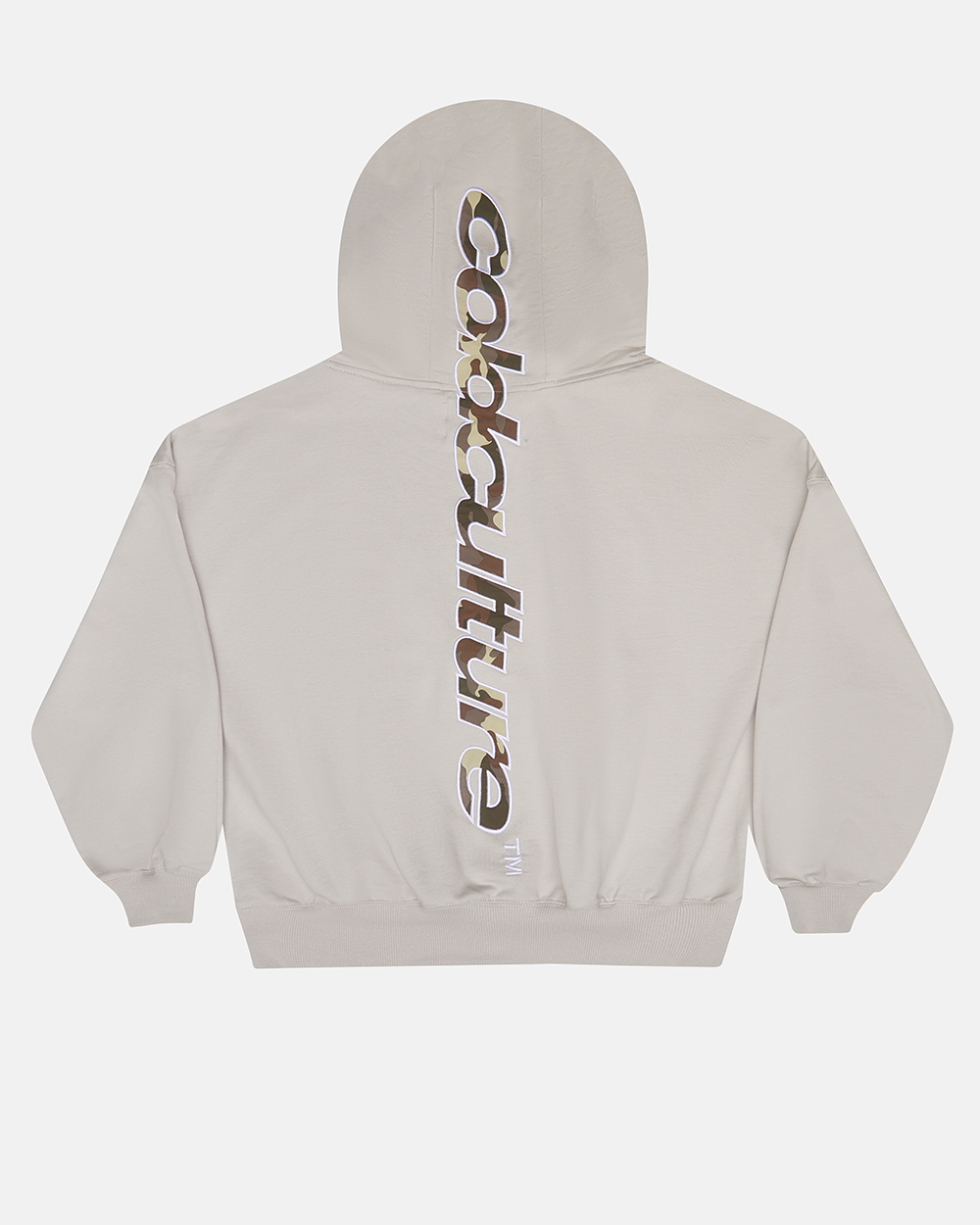 VERTIKALER HOODIE LEICHTGRAU