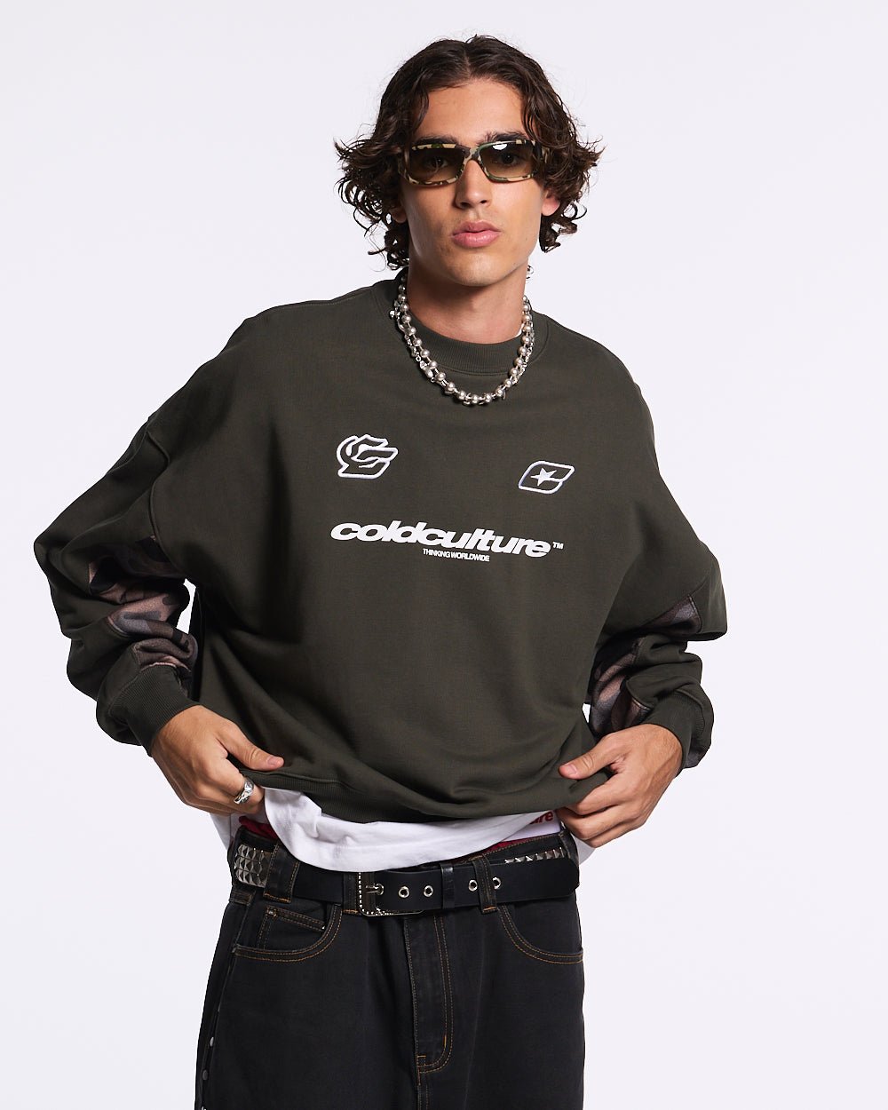 RACING CREWNECK CAMO GRAU