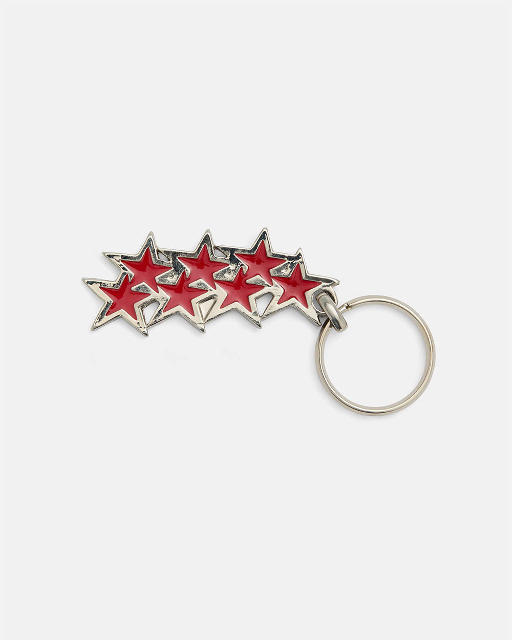 STARS Schlüsselanhänger Metall Rot