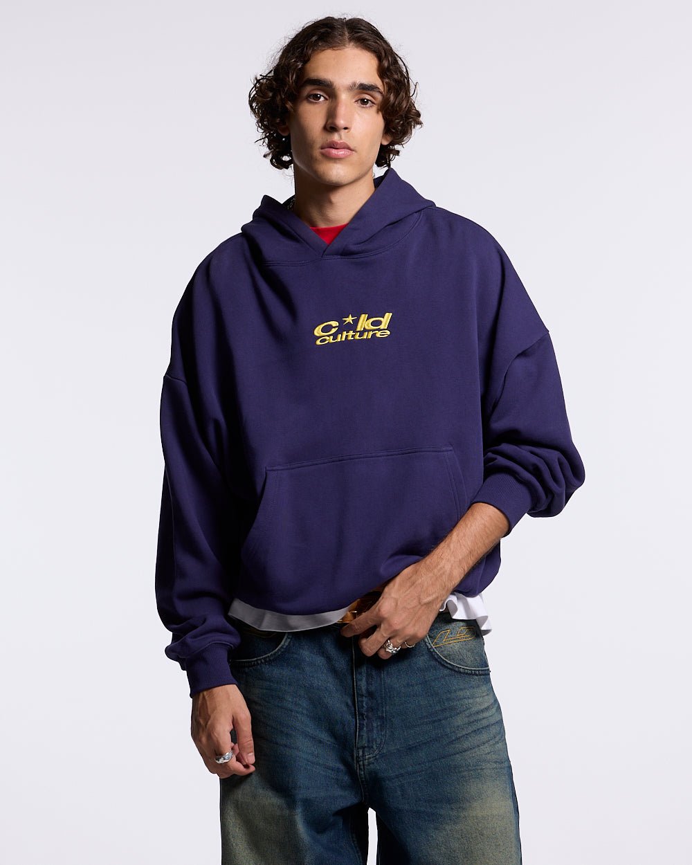 ICONIC COLD HOODIE MARINEBLAU
