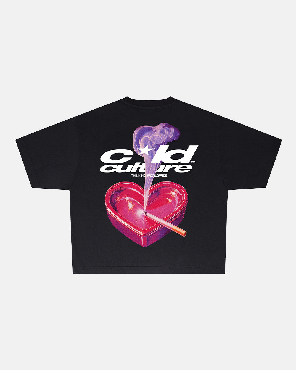 HERZ ASHTRAY TEE SCHWARZ