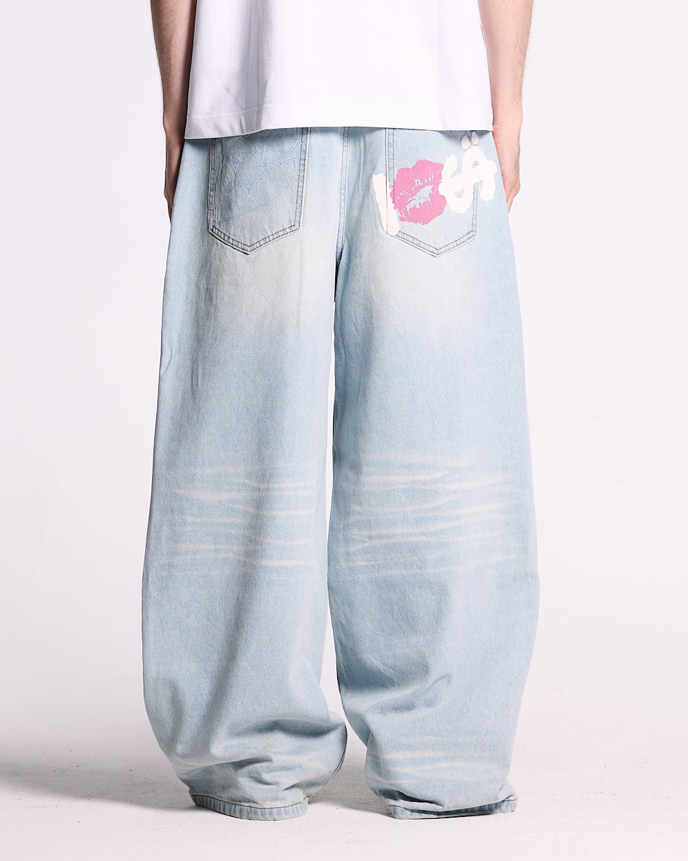 KISSES AND DOLLARS HOSSEN BLAUER DENIM