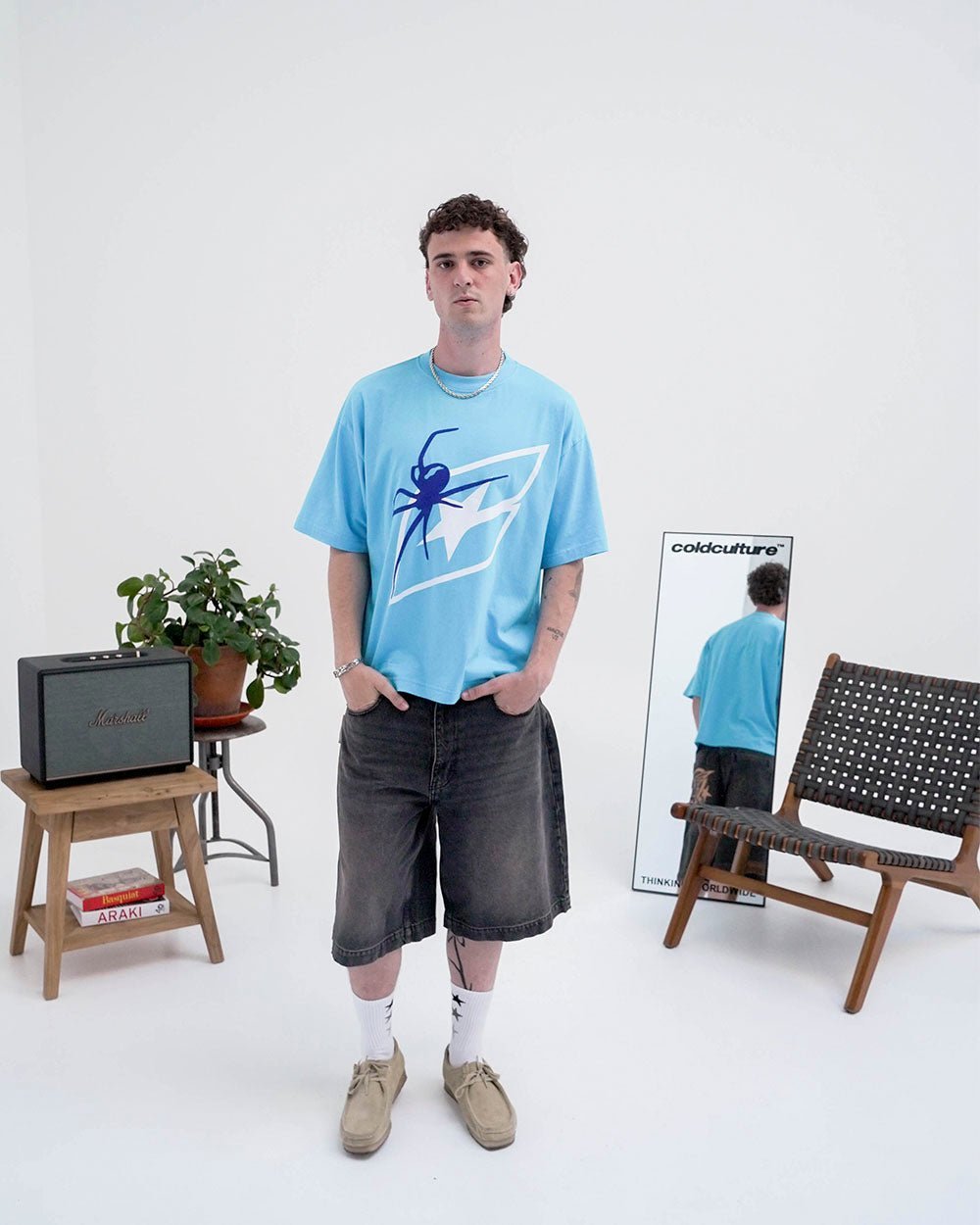 SPIDER TEE BLAU