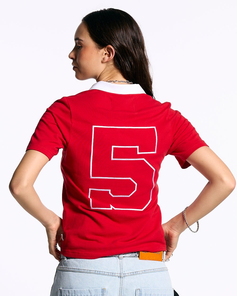 5th AURA SLIM POLO ROT