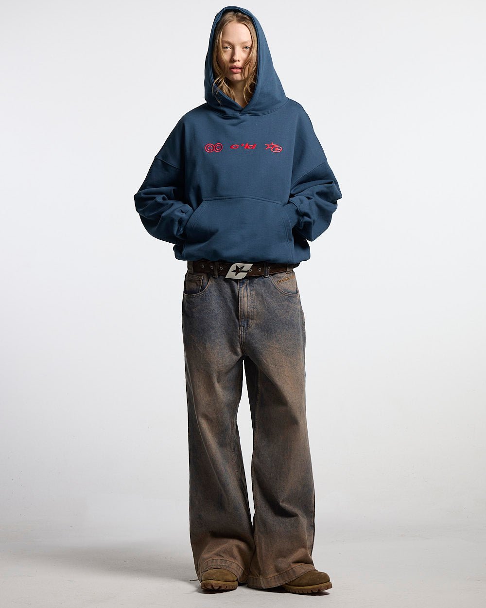 VERTIKALER HOODIE NAVY