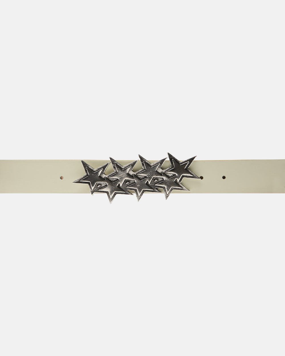STARS LEDERGÜRTEL WEISS
